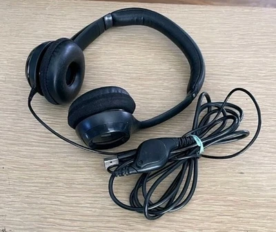 Fones de ouvido Logitech H390 com fio com microfone USB fone de ouvido para computador cancelamento de ruído - Imagem 1 de 2