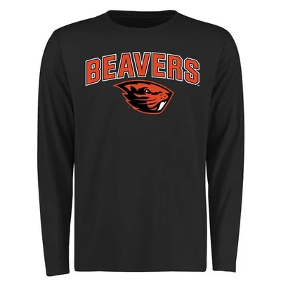 Men's Black Oregon State Beavers Proud Mascot Long Sleeve T-Shirt - Image 1 of 2