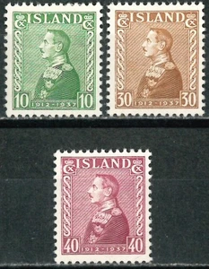 Island Island 1937 The 25th Anniversary of the Reign of Christian X - MH - Bild 1 von 2