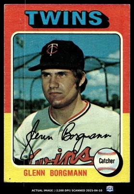 1975 Topps #127 GLENN BORGMANN EX-MT Minnesota Twins - Image 1 of 2