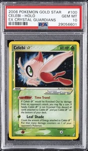 2006 POKEMON EX CRYSTAL GUARDIANS GOLD STAR #100 CELEBI-HOLO PSA 10 - Picture 1 of 2