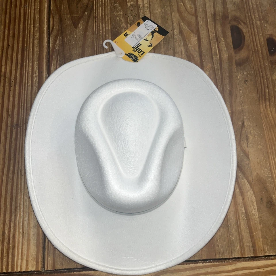 NUEVO Sombrero de Vaquero Blanco Disney El Llanero Solitario Etiquetas Foto 1 de 4