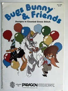VTG LOONEY TUNES Bugs Bunny & Friends Paragon Cross Stitch Patterns Book - Picture 1 of 3