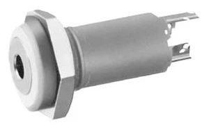 2.5MM 4P 4 POLE GOLD PANEL MOUNT JACK SOCKET FOR VIDEO PLUS STEREO AUDIO, SOLDER - Picture 1 of 7