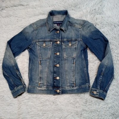 Rock & Republic Jacket Womens XS Blue Run Away Denim Jean Pockets Trucker Button - Image 1 of 4