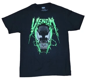 Venom Mens T-Shirt - Venom Glow in Dark Face Under Name Image - Picture 1 of 1