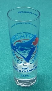 Toronto Blue Jays 1992 World Series Champions Tall 2oz Shot Glass New NeverUsed! - Picture 1 of 2