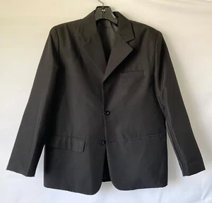Boys Three Buttons Black Blazer And Vest Size 14 Unbranded - Picture 1 of 19