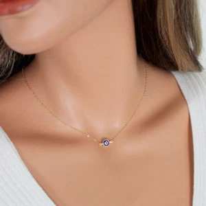 Bohemia Halskette Trendy Simple Blue Anhänger Kette Boho Schmuck für Frauen und - Bild 1 von 7