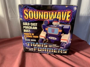 Transformers SOUNDWAVE Cold Cast Porcelain Bust NEW Hard Hero Statue Hasbro - Picture 1 of 2