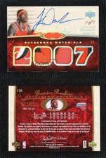 2007-08 UD Premier Materials Gold 1/1 Jermareo Davidson RPA Rookie Patch Auto RC