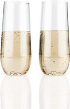 True Flexi Champagne Flutes, Clear Plastic 1 Count (Pack of 1), 