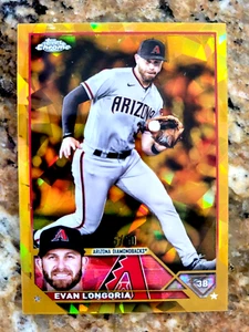 2023 Topps Edición Cromo Zafiro #492 Evan Longoria Oro #35/50 Diamondbacks - Imagen 1 de 2