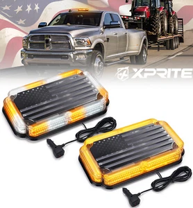 LED Strobe Beacon Light Bar US Flag Pattern Rooftop Car Truck Emergency Warning - Bild 1 von 25
