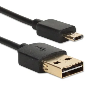 3 ft. Black Premium Reversible USB to Reversible Micro-USB Sync & Fast Charger C - Picture 1 of 1