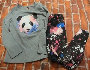 Justice Girls Panda Set Size 7/8 7 8 Guc - Picture 1 of 1