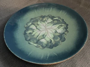 Cloisonné Plate 7" American Artist F. G. HOLBROW (Lincoln, MA) Large Blue Flower - Picture 1 of 4
