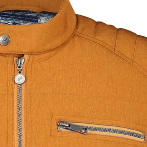 Padded Biker-Style Jacket - Rust - Picture 1 of 5