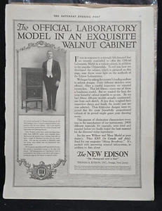 Vintage Edison Phonograph Advertising - Picture 1 of 2