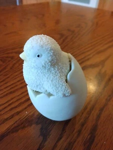 Vintage Dept 56 Snowbabies Ceramic Bisque Chick Hatching - Picture 1 of 4