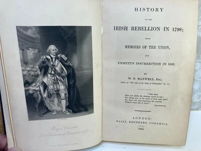 History of the irish Rebellion in 1798 by W H Maxwell 1st Edition - Image 1 of 4