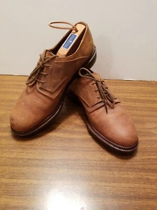 BRASSBOOT LEATHER UPPERS &LINING SYNTHETIC SOLE 8.5/M/ DARK BROWN OXFORD MADE IN - Picture 1 of 12