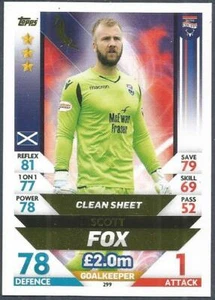  Topps Match Attax SPL - 2018-19 - #299 - Ross County - Clean Sheet - Scott Fox - Bild 1 von 1