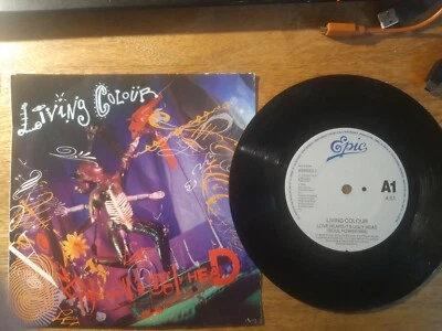 LIVING COLOUR LOVE REARS ITS UGLY HEAD 45 RPM VINYL SINGLE 1991 - Image 1 of 2