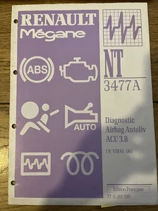 Manuel reparation ATELIER RENAULT MEGANE NT 3477A Diagnostic Airbag Autoliv Acu3 - Picture 1 of 9