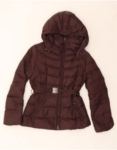 Chaqueta acolchada con capucha BENETTON IT 44 mediana borgoña poliamida AM10 para mujer - Imagen 1 de 4