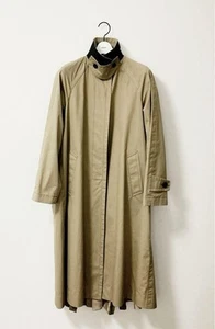 Sacai 22Ss Pleated Docking Coat Beige Cotton Soutien Collar - Picture 1 of 8