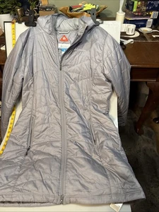 Columbia Omni-Heat Puffer Coat Damen XL grau Kapuze Nylon Sportswear Outdoor - Bild 1 von 18