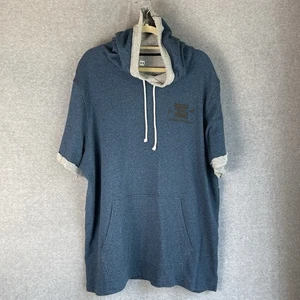 Under Armour Kapuzen Blau Kurzarm Sweatshirt Pullover Herren 3X Tunika 32" Lang - Bild 1 von 9