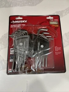 Husky SAE/Metric Long Arm Hex Key Set (26-Piece) New Open Package Complete - Picture 1 of 2