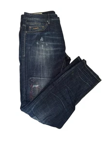 Men Slim Fit Jeans Blue Smoke Rise Size 34/32 - Picture 1 of 5