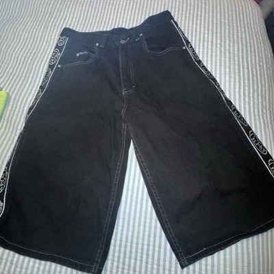 Pantalones Cortos de Jean Lee Pipes Vintage Juveniles Sueltos Negros XL Raro Y2K Patinador Foto 1 de 4