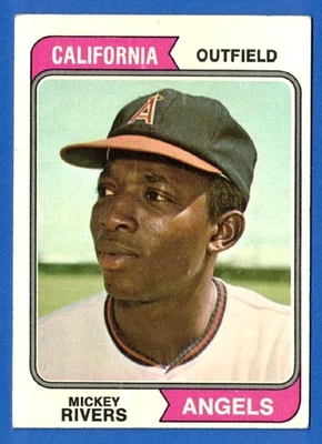 1974 年 Topps Micky Rivers #76 * * 免运费 * * — 第 1/2 张图片
