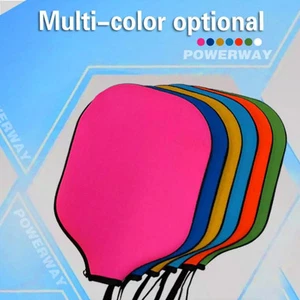 Pickleball Paddle Covers Racket Sleeve with Lanyard Waterproof Neoprene  - Picture 1 of 19