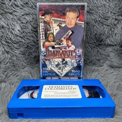 Diamantes Colombianos VHS Tape 2004 Woodhaven Cinema Mexican Spanish Blue Rare - Image 1 of 4