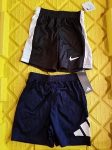 Nike Adidas Boy Shorts Lot Size 4 New - Picture 1 of 2