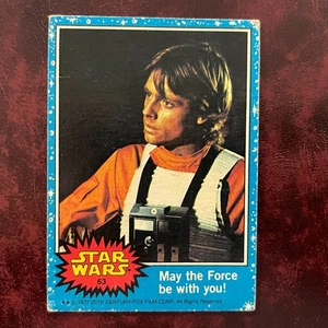 1977 Topps STAR WARS Blue Set MAY THE FORCE BE WITH YOU! #63** - VG-EX - Imagen 1 de 2