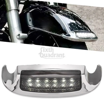 Luz LED punta guardabarros delantero humo Len para Harley Touring Ultra Limited baja FLHTKL Foto 1 de 4