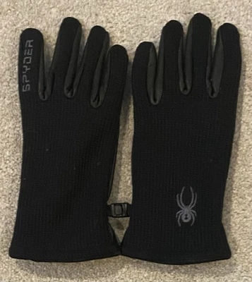 Guantes de invierno Spyder Core Conduct aislantes hombres mujeres unisex negros talla pequeña Foto 1 de 2