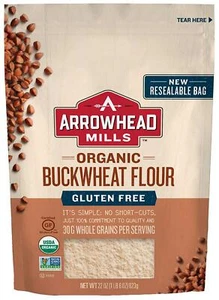 Arrowhead Mills Organic Gluten Free Buckwheat Flour, 22 22 Ounce (Pack of 6) - Picture 1 of 2