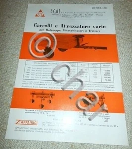Brochure Macchine agricole - Carrelli e Attrezzature x Motozappe SCAI 1967 - Picture 1 of 1