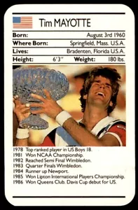 Ace Fact Packs Sporting Greats  Tennis (1987) Tim Mayotte - Picture 1 of 2