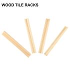 Tile Rack Stand Wood 4Pcs Wooden Craft Practical Natural Letter Tool Kit