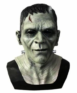 Deluxe Frankenstein Monster Maske Latex Boris Karloff Halloween Horror Kostüm - Bild 1 von 2
