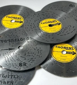 Vintage Swiss Thorens Metal Song Discs for Automatic Music Box - You Choose! - Picture 1 of 39