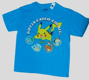 New Pokemon Pikachu Gotta Catch 'Em All Gap Kids Size XL (12) T-Shirt 100% Cotto - Picture 1 of 3